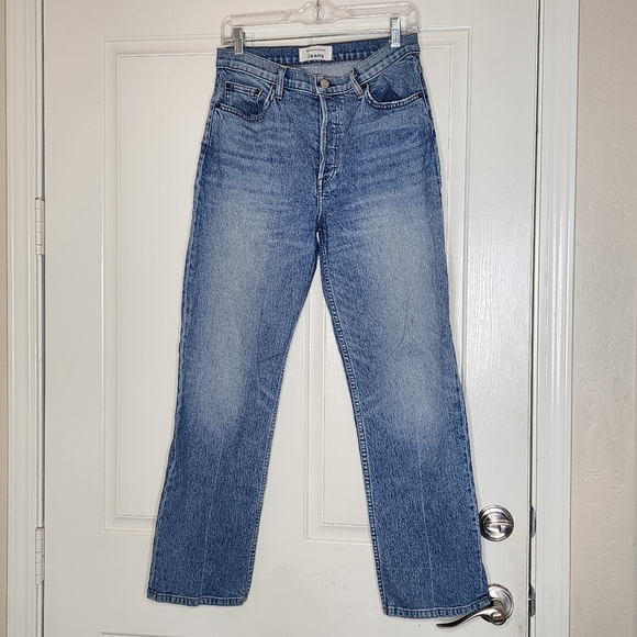 Reformation Juliet High Waist Straight Jean in Malta Wash | Size 29 - Picture 2 of 9